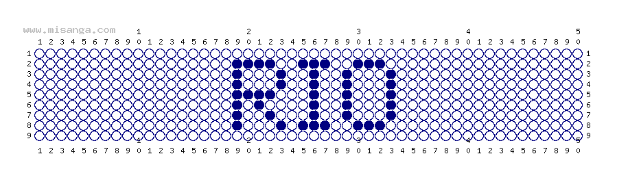 編みこみ文字ミサンガ製作図：RIO