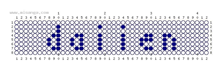 編みこみ文字ミサンガ製作図：TAIJUN