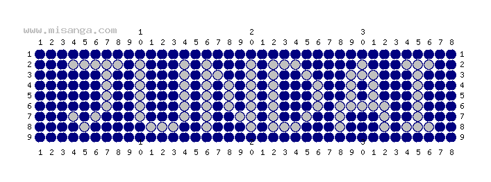 編みこみ文字ミサンガ製作図：JUNDAI