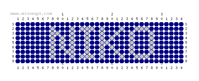 編みこみ文字ミサンガ製作図：NIKO