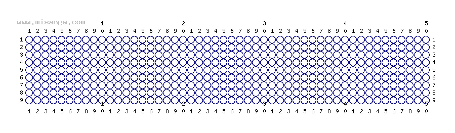 編みこみ文字ミサンガ製作図：　