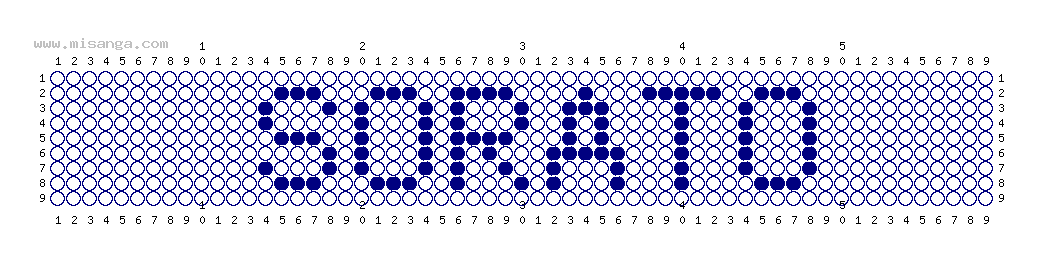 編みこみ文字ミサンガ製作図：SORATO