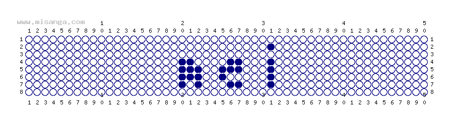 編みこみ文字ミサンガ製作図：MEI