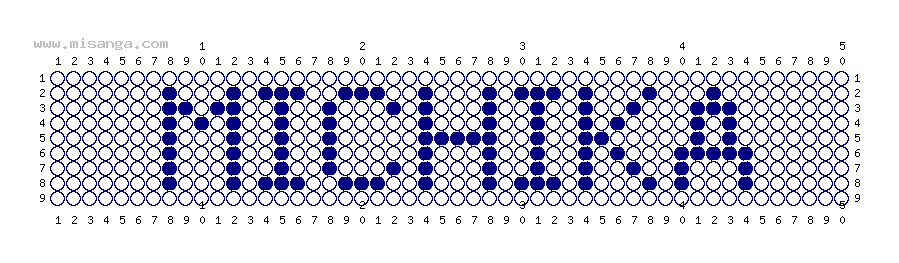 編みこみ文字ミサンガ製作図：MICHIKA
