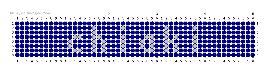 編みこみ文字ミサンガ製作図：CHIAKI