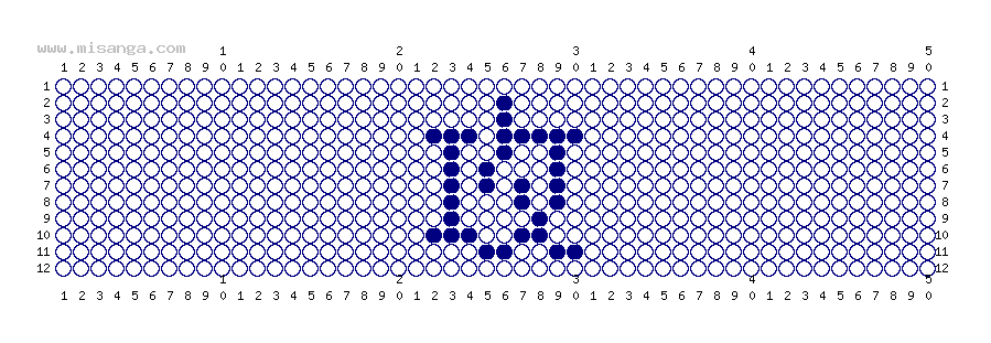 編みこみ文字ミサンガ製作図：攻