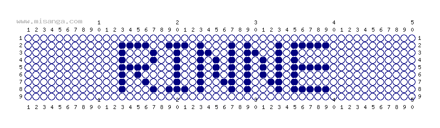 編みこみ文字ミサンガ製作図：RINNE