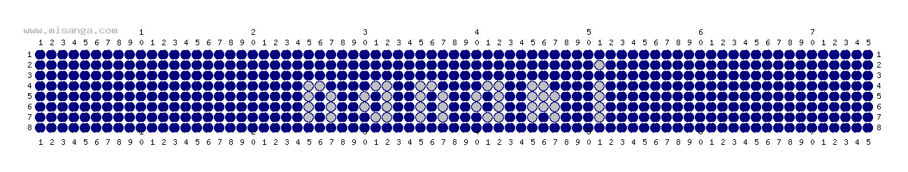 編みこみ文字ミサンガ製作図：NANAMI
