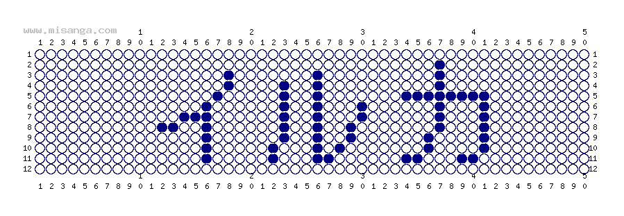 編みこみ文字ミサンガ製作図：イルカ