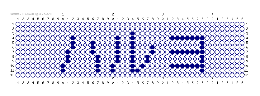 編みこみ文字ミサンガ製作図：ハルヨ