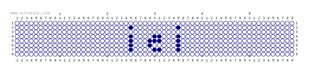 編みこみ文字ミサンガ製作図：YUI