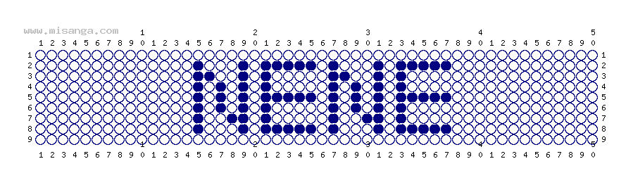 編みこみ文字ミサンガ製作図：NENE