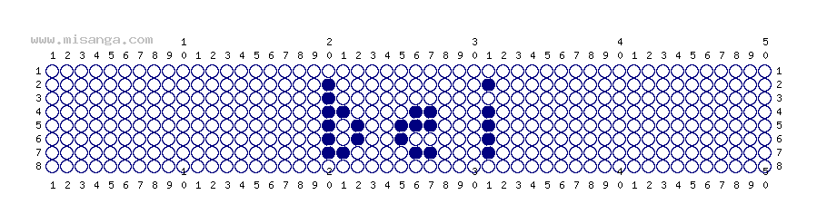 編みこみ文字ミサンガ製作図：RUI