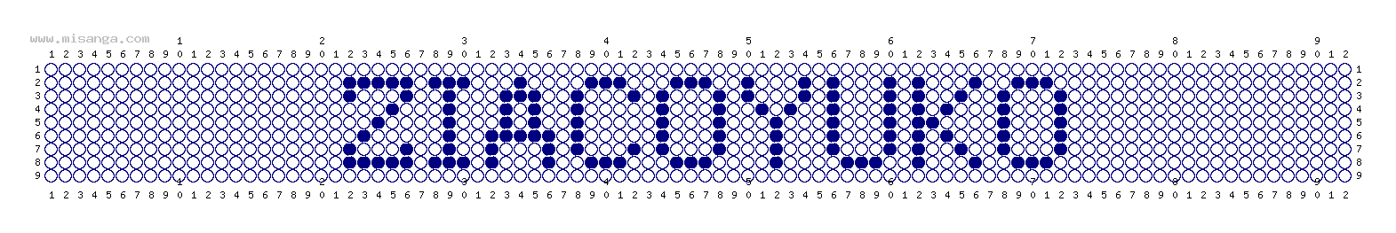 編みこみ文字ミサンガ製作図：ZIACOYUKO