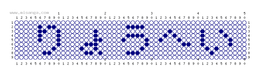 編みこみ文字ミサンガ製作図：りょうへい