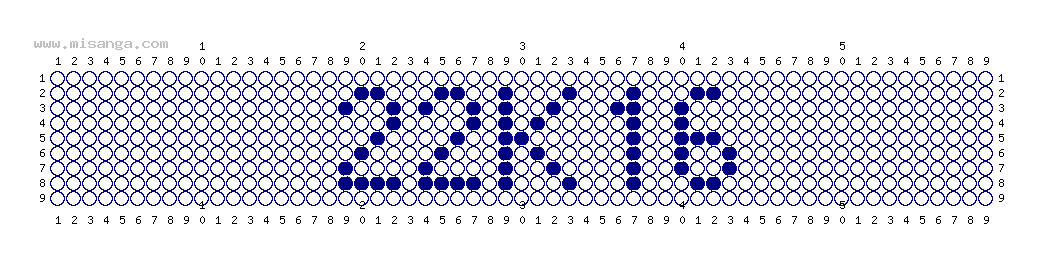編みこみ文字ミサンガ製作図：22K16