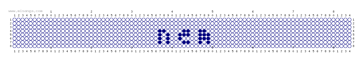 編みこみ文字ミサンガ製作図：NUM