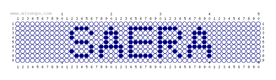 編みこみ文字ミサンガ製作図：SAERA