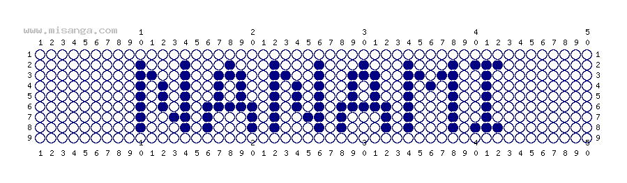 編みこみ文字ミサンガ製作図：NANAMI