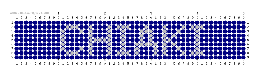 編みこみ文字ミサンガ製作図：CHIAKI
