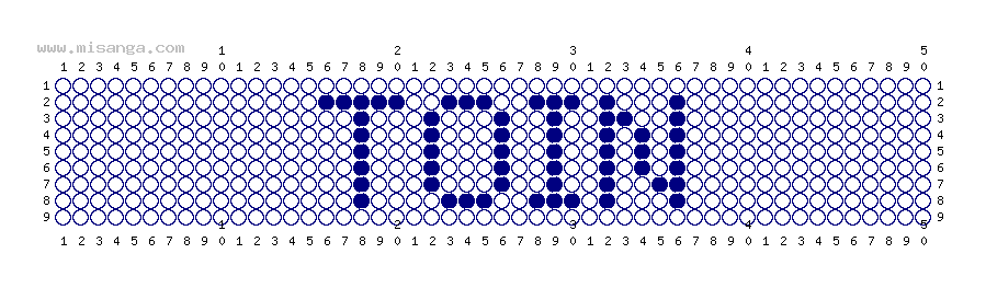 編みこみ文字ミサンガ製作図：TOIN
