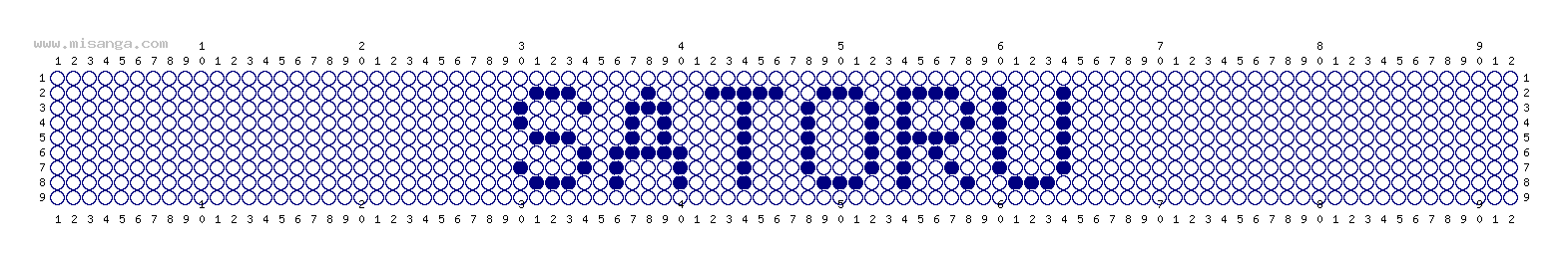 編みこみ文字ミサンガ製作図：SATORU