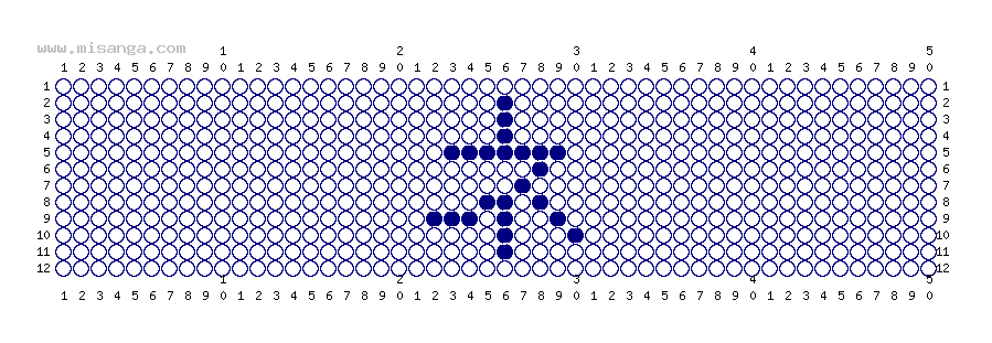 編みこみ文字ミサンガ製作図：ネ