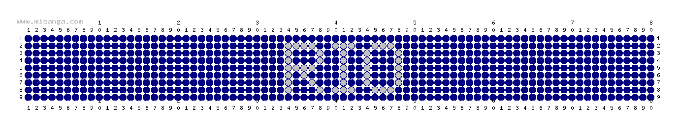 編みこみ文字ミサンガ製作図：RIO