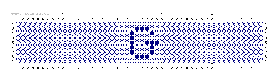 編みこみ文字ミサンガ製作図：G