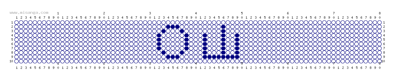 編みこみ文字ミサンガ製作図：〇山