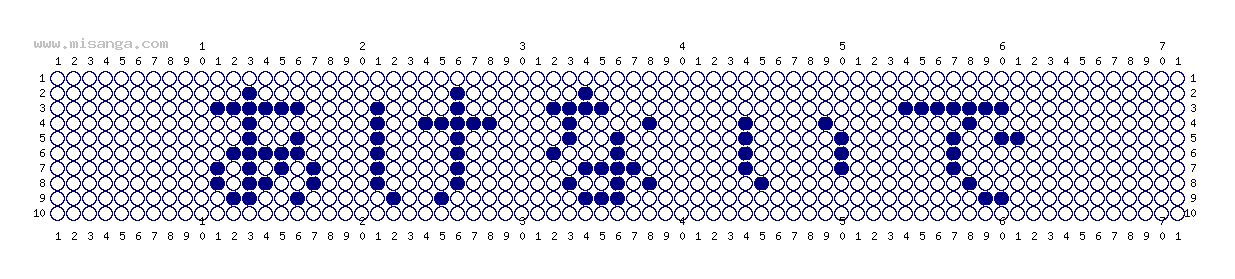 編みこみ文字ミサンガ製作図：あけないで