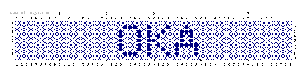 編みこみ文字ミサンガ製作図：OKA