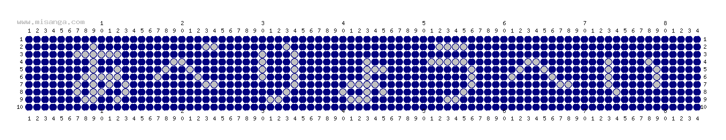 編みこみ文字ミサンガ製作図：あべりょうへい