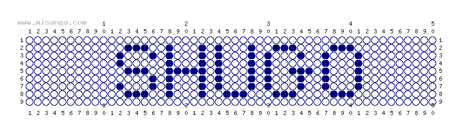編みこみ文字ミサンガ製作図：SHUGO