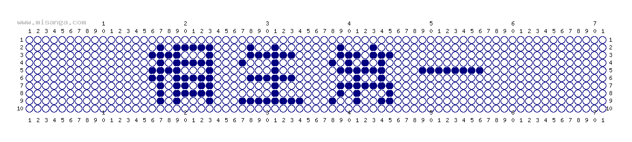 編みこみ文字ミサンガ製作図：桐生第一