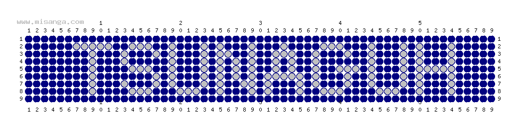 編みこみ文字ミサンガ製作図：TSUNAGUH