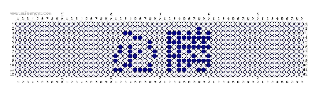 編みこみ文字ミサンガ製作図：必勝