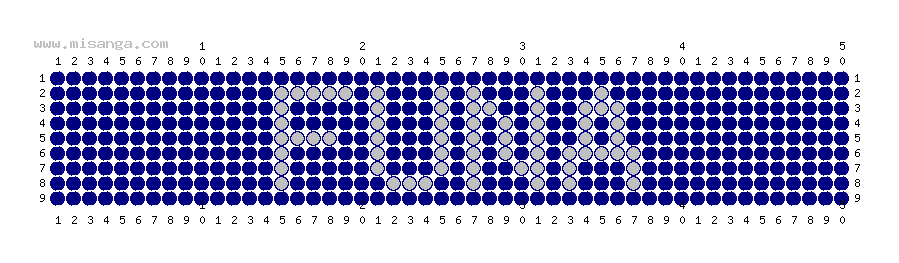 編みこみ文字ミサンガ製作図：FUNA
