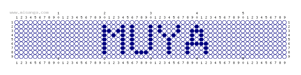 編みこみ文字ミサンガ製作図：MUYA