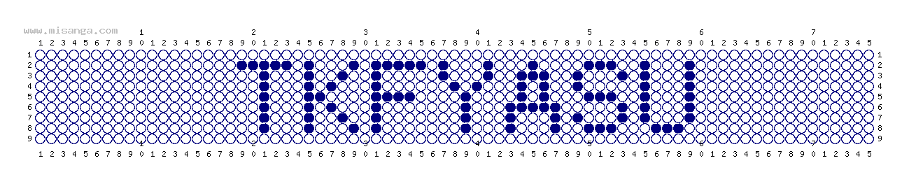 編みこみ文字ミサンガ製作図：TKFYASU