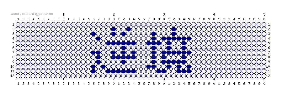 編みこみ文字ミサンガ製作図：逆境