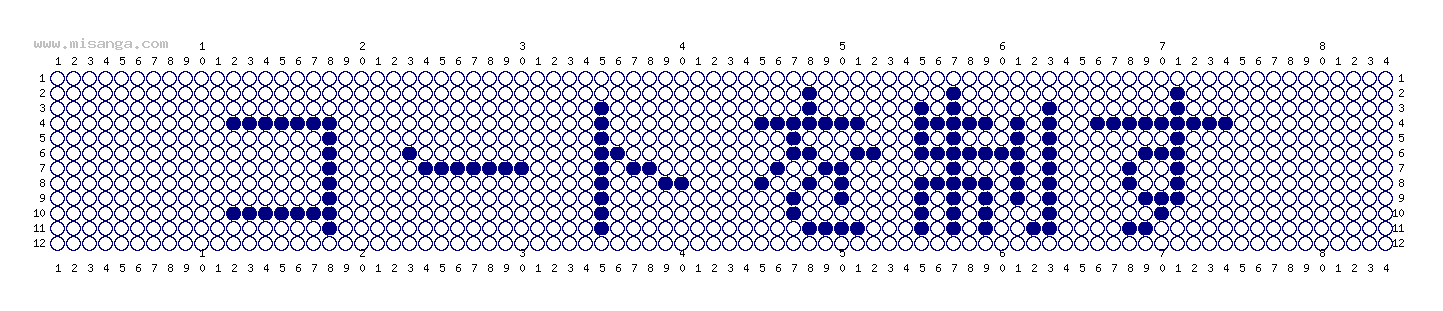 編みこみ文字ミサンガ製作図：コートを制す