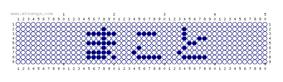 編みこみ文字ミサンガ製作図：まこと