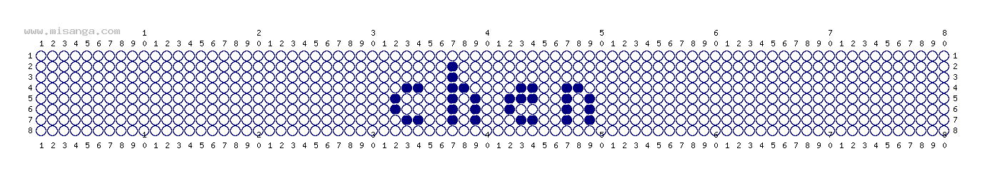 編みこみ文字ミサンガ製作図：SHUN