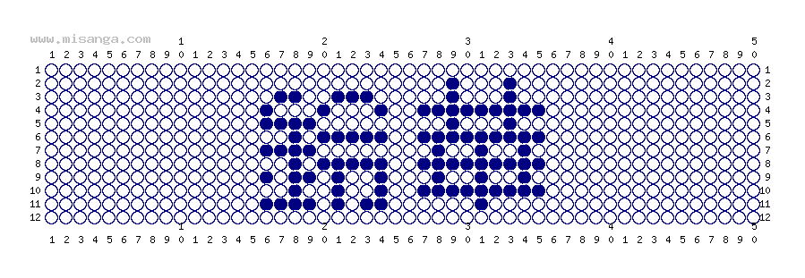 編みこみ文字ミサンガ製作図：鈴華