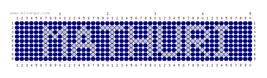 編みこみ文字ミサンガ製作図：MATHURI