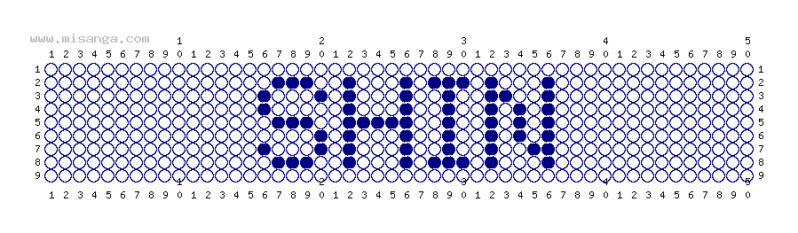 編みこみ文字ミサンガ製作図：SHIN