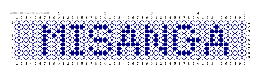 編みこみ文字ミサンガ製作図：MISANGA