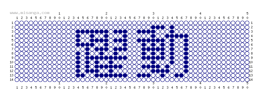 編みこみ文字ミサンガ製作図：躍動
