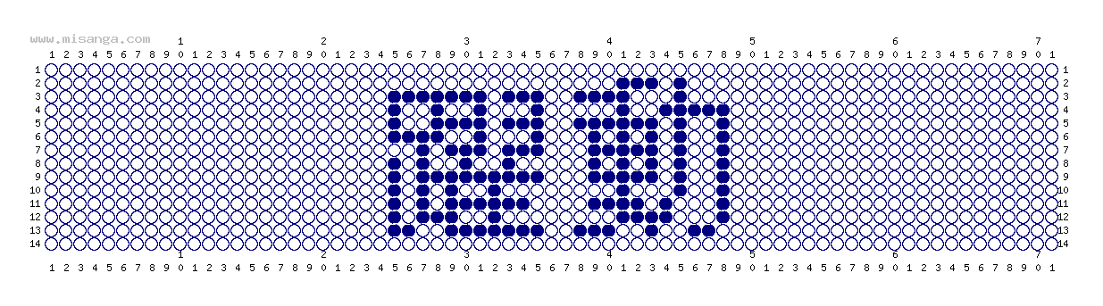 編みこみ文字ミサンガ製作図：躍動
